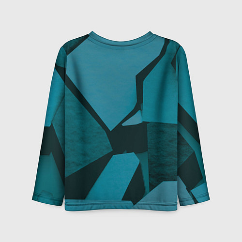 Детский лонгслив Синие камни / 3D-принт – фото 2