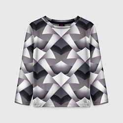 Лонгслив детский Абстрактный геометрический узор с элементами фэнте, цвет: 3D-принт