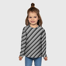 Лонгслив детский Полоса объемная, цвет: 3D-принт — фото 2