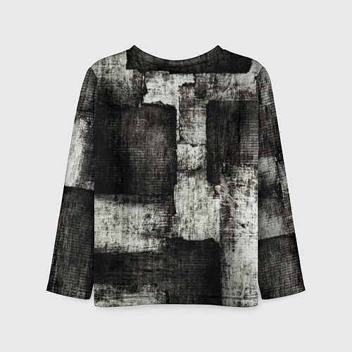 Детский лонгслив Белый и чёрный абстракт / 3D-принт – фото 2