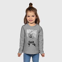 Лонгслив детский Клинок рассекающий демонов Иноске, цвет: 3D-принт — фото 2