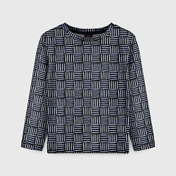 Детский лонгслив Паттерн из голубых линий