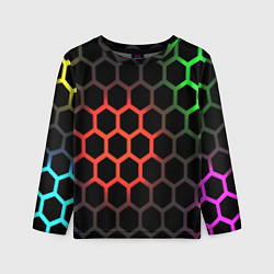 Лонгслив детский Gradient hexagon genshin, цвет: 3D-принт
