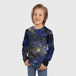 Лонгслив детский Синяя абстракция, цвет: 3D-принт — фото 2