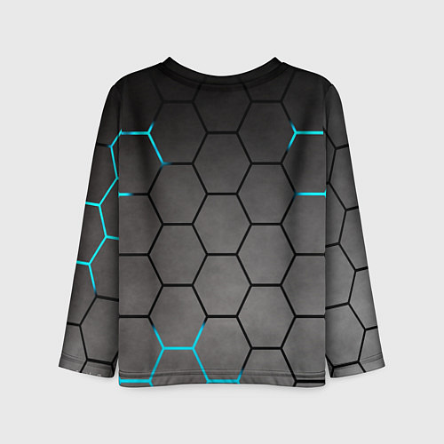 Детский лонгслив Броня текстура неоновая / 3D-принт – фото 2
