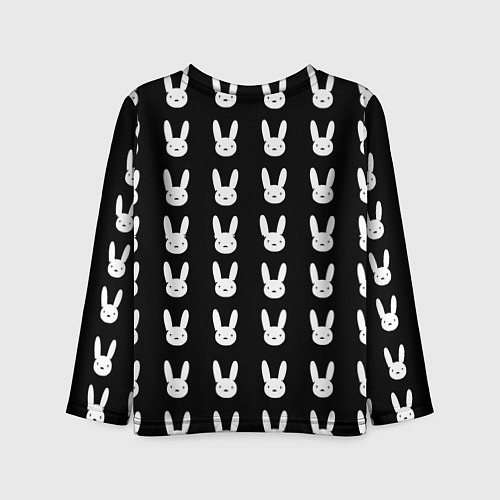 Детский лонгслив Bunny pattern black / 3D-принт – фото 2