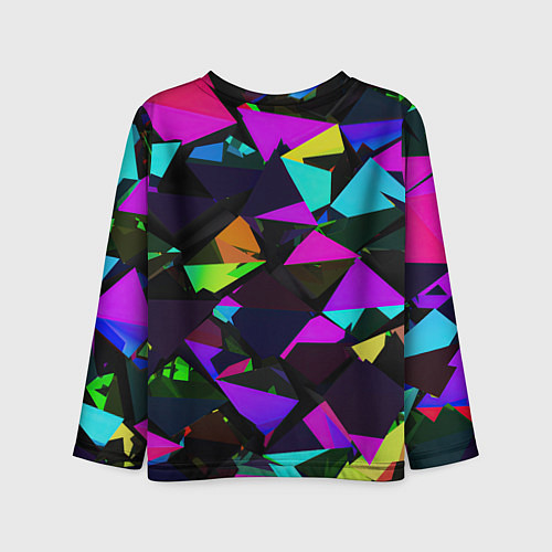 Детский лонгслив Shapes triangle geometry / 3D-принт – фото 2