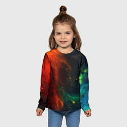 Лонгслив детский Двуликий космос, цвет: 3D-принт — фото 2