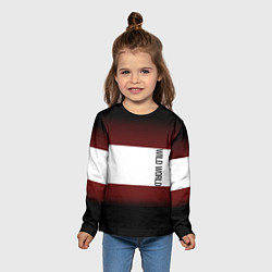Лонгслив детский Надпись Russia с Гербом, цвет: 3D-принт — фото 2