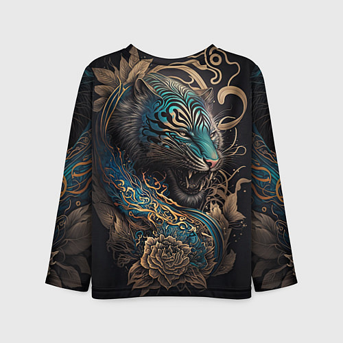 Детский лонгслив Тигр Irezumi / 3D-принт – фото 2