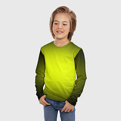 Лонгслив детский Кислотный желтый с градиентом, цвет: 3D-принт — фото 2