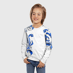 Лонгслив детский Русские узоры, цвет: 3D-принт — фото 2