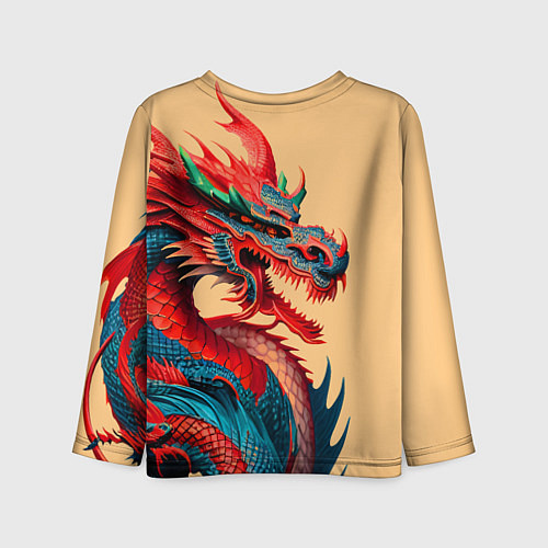 Детский лонгслив Japan dragon - tattoo - art / 3D-принт – фото 2