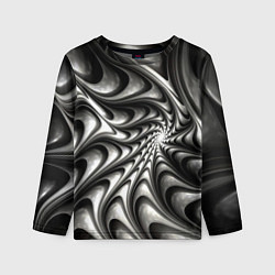 Детский лонгслив Abstract fractal grey