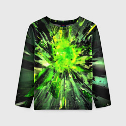 Детский лонгслив Fractal green explosion