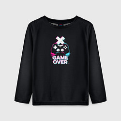 Детский лонгслив Надпись game over