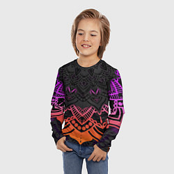 Лонгслив детский Цветастый узор, цвет: 3D-принт — фото 2