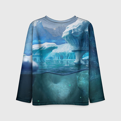 Детский лонгслив Subnautica - КРАБ на леднике / 3D-принт – фото 2