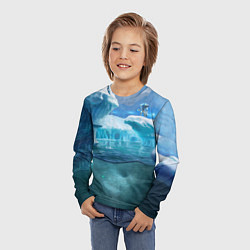 Лонгслив детский Subnautica - КРАБ на леднике, цвет: 3D-принт — фото 2
