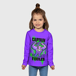 Лонгслив детский Капитан Фиддлс, цвет: 3D-принт — фото 2