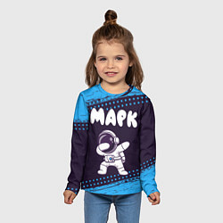 Лонгслив детский Марк космонавт даб, цвет: 3D-принт — фото 2