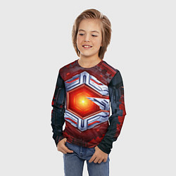 Лонгслив детский Космическое яркое ядро, цвет: 3D-принт — фото 2