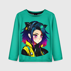 Детский лонгслив Anime Cyberpunk Girl
