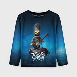 Лонгслив детский Simpson rock, цвет: 3D-принт