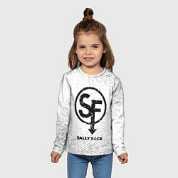 Лонгслив детский Sally Face с потертостями на светлом фоне, цвет: 3D-принт — фото 2
