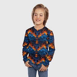 Лонгслив детский Блоки - свечение, цвет: 3D-принт — фото 2