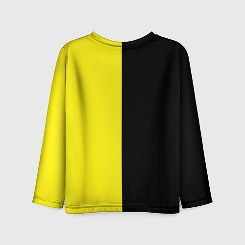 Детский лонгслив Лимонно-черный фон / 3D-принт – фото 2