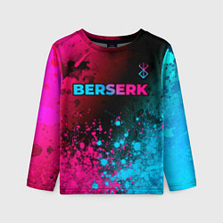 Лонгслив детский Berserk - neon gradient: символ сверху, цвет: 3D-принт