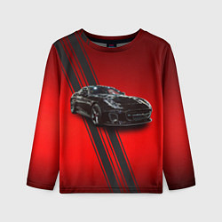 Лонгслив детский Английский спортивный автомобиль Jaguar, цвет: 3D-принт