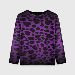 Лонгслив детский Фиолетовый леопард, цвет: 3D-принт