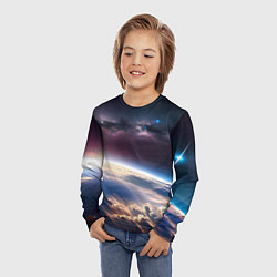 Лонгслив детский Планета и космос, цвет: 3D-принт — фото 2