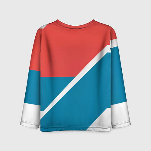 Детский лонгслив Нарисованный мотоциклист / 3D-принт – фото 2