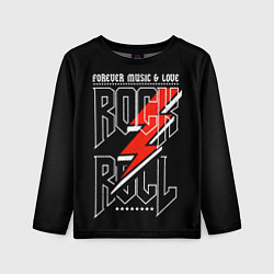 Лонгслив детский Rock and Roll Forever, цвет: 3D-принт