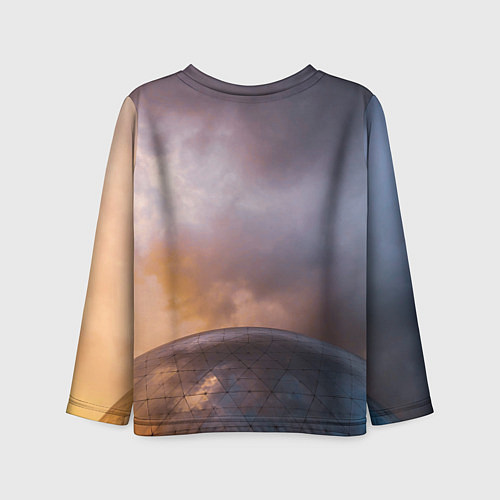 Детский лонгслив Часть металлической планеты и туман / 3D-принт – фото 2