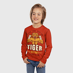 Лонгслив детский Tiger - боец, цвет: 3D-принт — фото 2