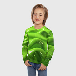 Лонгслив детский Зеленая слизь, цвет: 3D-принт — фото 2