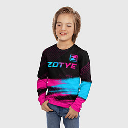 Лонгслив детский Zotye - neon gradient: символ сверху, цвет: 3D-принт — фото 2