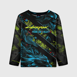 Детский лонгслив Cyberpunk 2077 phantom liberty abstract logo