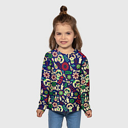 Лонгслив детский Мексиканский карнавал - Carnaval Mexicano, цвет: 3D-принт — фото 2