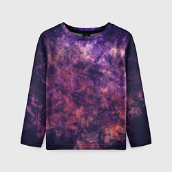 Лонгслив детский Текстура - Purple galaxy, цвет: 3D-принт
