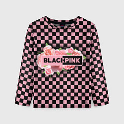 Лонгслив детский Blackpink logo roses, цвет: 3D-принт