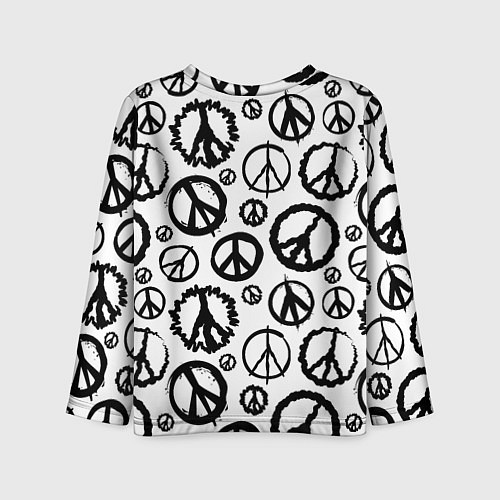 Детский лонгслив Many peace logo / 3D-принт – фото 2