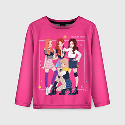 Детский лонгслив Blackpink anime poster