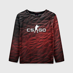 Детский лонгслив CS GO dark red