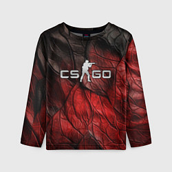 Детский лонгслив CS GO dark red texture