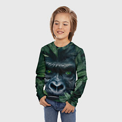 Лонгслив детский Крупная морда гориллы, цвет: 3D-принт — фото 2
